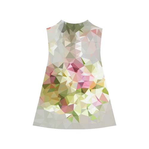 Low Poly Pastel Flower Alcestis Slip Dress (Model D05)