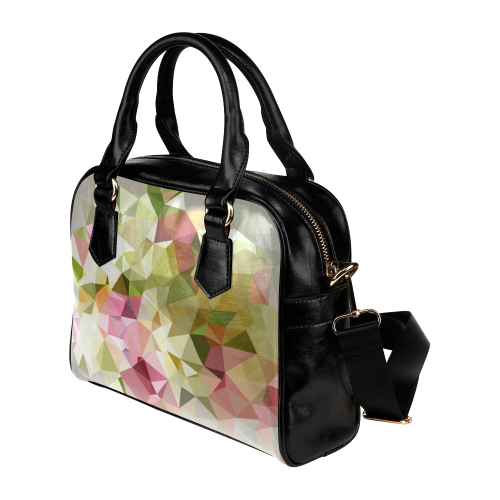 Low Poly Pastel Flowers Shoulder Handbag (Model 1634)