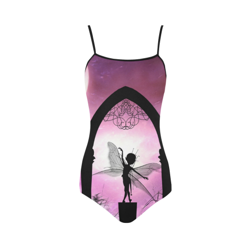 Cute dancing fairy in the night Strap Swimsuit ( Model S05)