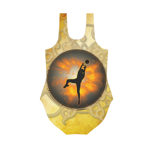 Volleyball player Vest One Piece Swimsuit (Model S04)