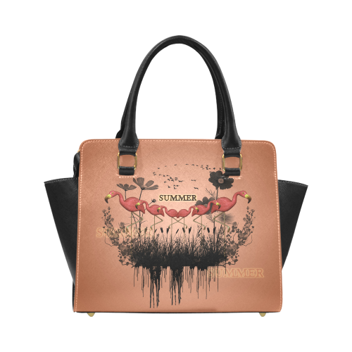 Summer design with flamingo Classic Shoulder Handbag (Model 1653)