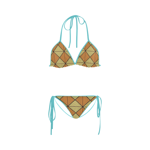 Geometric Triangle Pattern Custom Bikini Swimsuit