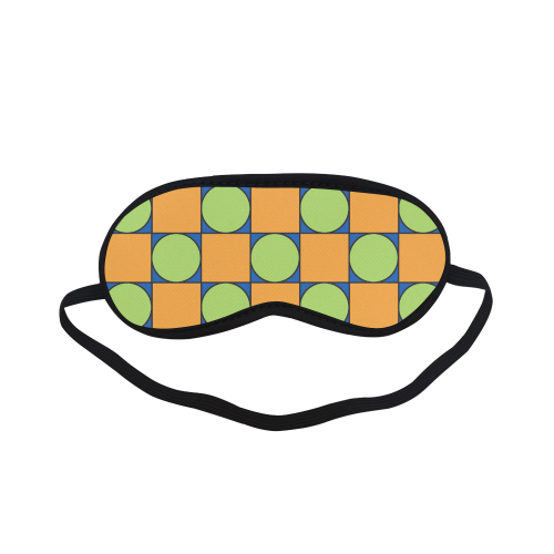 Green and Orange Geometric Pattern Sleeping Mask