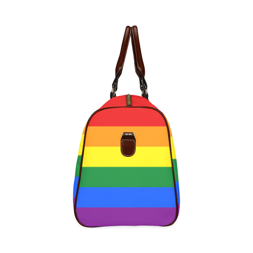 Gay Pride Rainbow Flag Stripes Waterproof Travel Bag/Small (Model 1639)