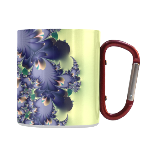 Fantastical Purple Feathers Fractal Abstract Classic Insulated Mug(10.3OZ)