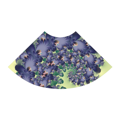 Fantastical Purple Feathers Fractal Abstract Atalanta Sundress (Model D04)