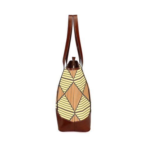 Geometric Triangle Pattern Tote Handbag (Model 1642)