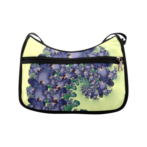 Fantastical Purple Feathers Fractal Abstract Crossbody Bags (Model 1616)