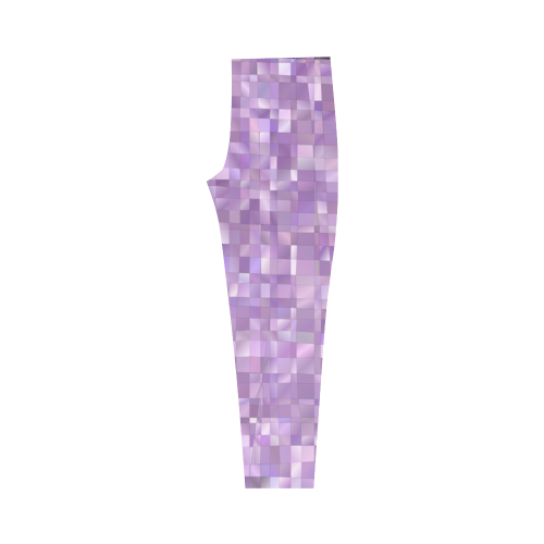 Purple Pearl Mosaic Capri Legging (Model L02)