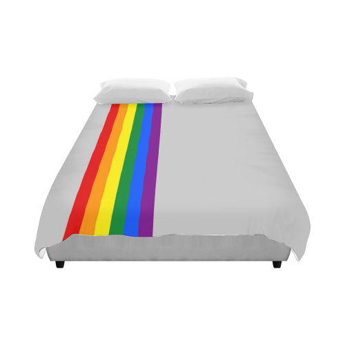 Gay Pride Rainbow Flag Stripes Duvet Cover 86"x70" ( All-over-print)