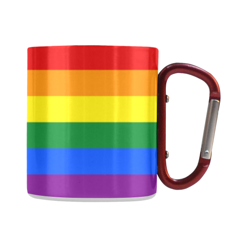 Gay Pride Rainbow Flag Stripes Classic Insulated Mug(10.3OZ)