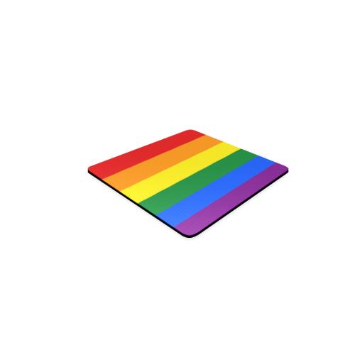 Gay Pride Rainbow Flag Stripes Square Coaster