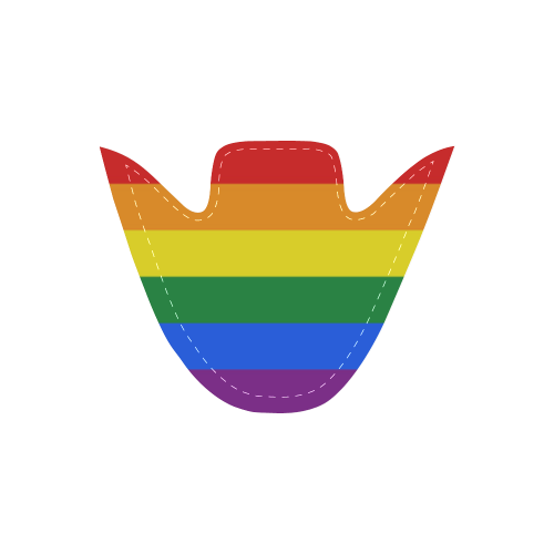 Gay Pride Rainbow Flag Stripes Men's Unusual Slip-on Canvas Shoes (Model 019)