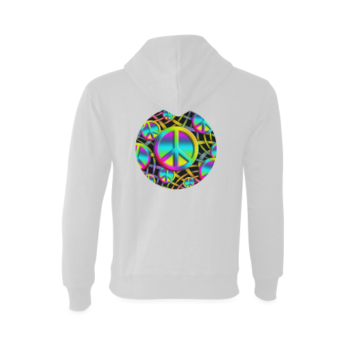 Neon Colorful Peace Pattern Oceanus Hoodie Sweatshirt (Model H03)