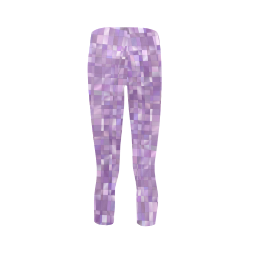 Purple Pearl Mosaic Capri Legging (Model L02)
