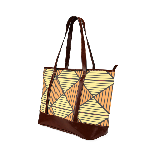 Geometric Triangle Pattern Tote Handbag (Model 1642)