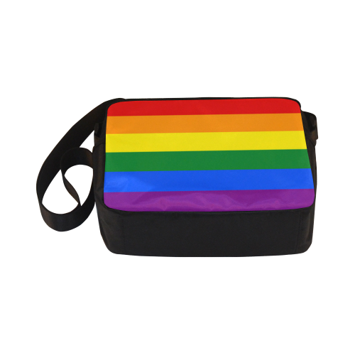 Gay Pride Rainbow Flag Stripes Classic Cross-body Nylon Bags (Model 1632)