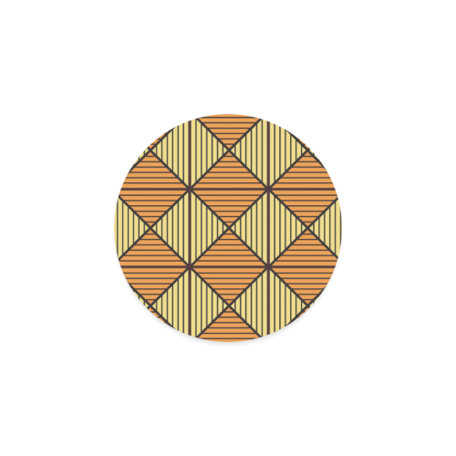 Geometric Triangle Pattern Round Coaster