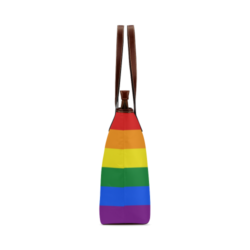 Gay Pride Rainbow Flag Stripes Shoulder Tote Bag (Model 1646)