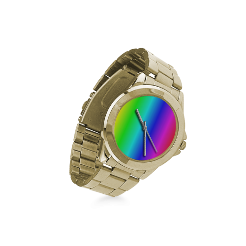 Crayon Box Ombre Rainbow Custom Gilt Watch(Model 101)