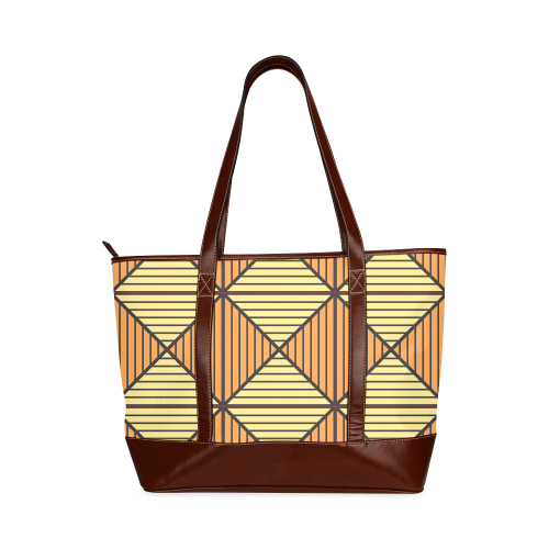 Geometric Triangle Pattern Tote Handbag (Model 1642)