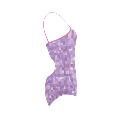 Purple Pearl Mosaic Strap Swimsuit ( Model S05)