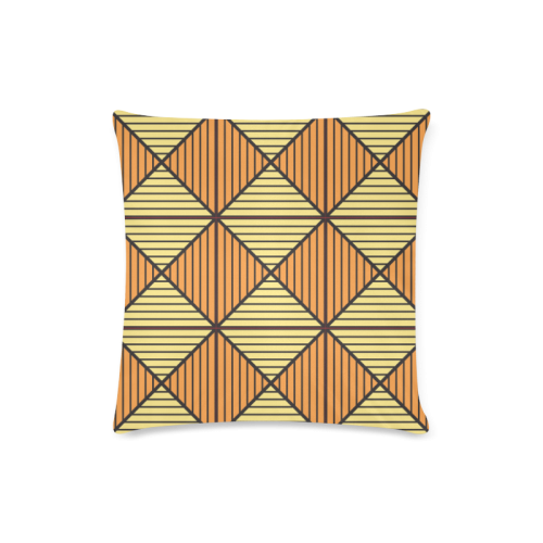 Geometric Triangle Pattern Custom Zippered Pillow Case 16"x16"(Twin Sides)