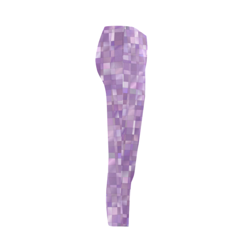 Purple Pearl Mosaic Capri Legging (Model L02)