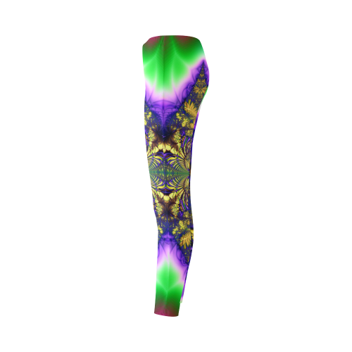 Funky Colorful Kaleidoscope Flower Cassandra Women's Leggings (Model L01)