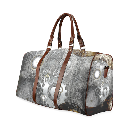 Steampunk in vintage design Waterproof Travel Bag/Small (Model 1639)