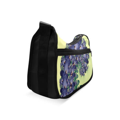 Fantastical Purple Feathers Fractal Abstract Crossbody Bags (Model 1616)