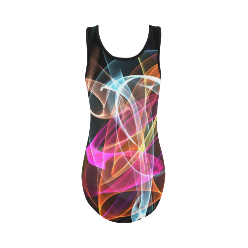 Fireworks by Nico Bielow Vest One Piece Swimsuit (Model S04)