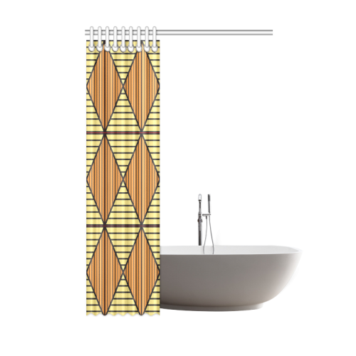 Geometric Triangle Pattern Shower Curtain 48"x72"