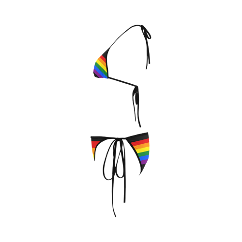 Gay Pride Rainbow Flag Stripes Custom Bikini Swimsuit