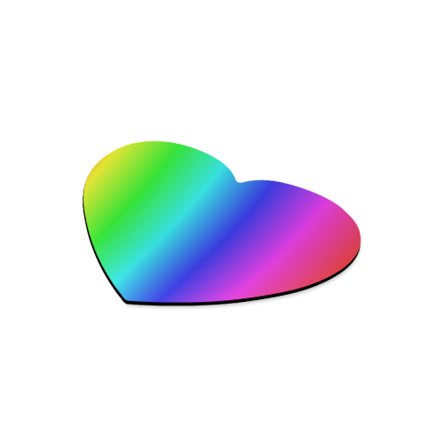 Crayon Box Ombre Rainbow Heart-shaped Mousepad