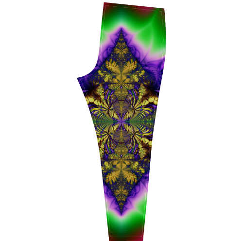 Funky Colorful Kaleidoscope Flower Cassandra Women's Leggings (Model L01)