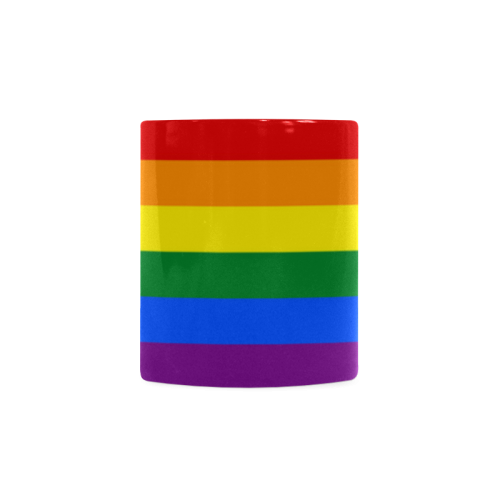 Gay Pride Rainbow Flag Stripes White Mug(11OZ)