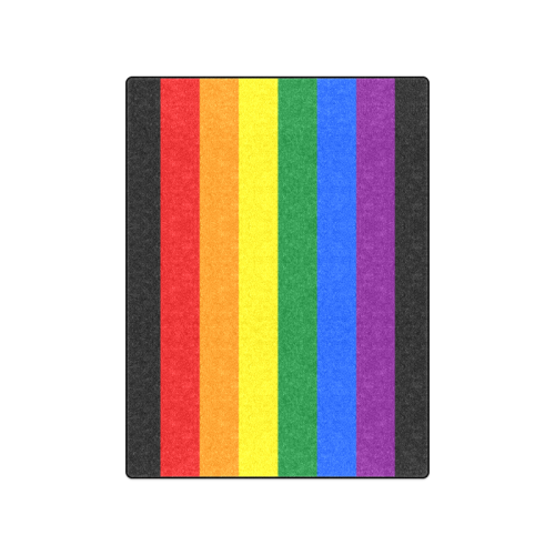 Gay Pride Rainbow Flag Stripes Blanket 50"x60"