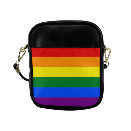 Gay Pride Rainbow Flag Stripes Sling Bag (Model 1627)