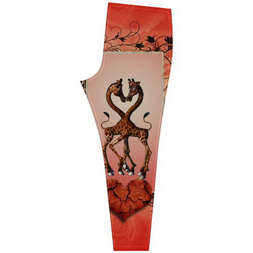 Giraffe in love Cassandra Women's Leggings (Model L01)