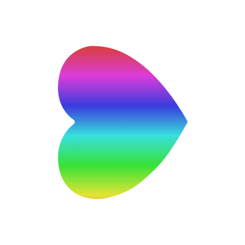 Crayon Box Ombre Rainbow Heart-shaped Mousepad