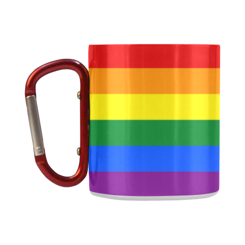 Gay Pride Rainbow Flag Stripes Classic Insulated Mug(10.3OZ)