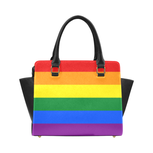 Gay Pride Rainbow Flag Stripes Classic Shoulder Handbag (Model 1653)