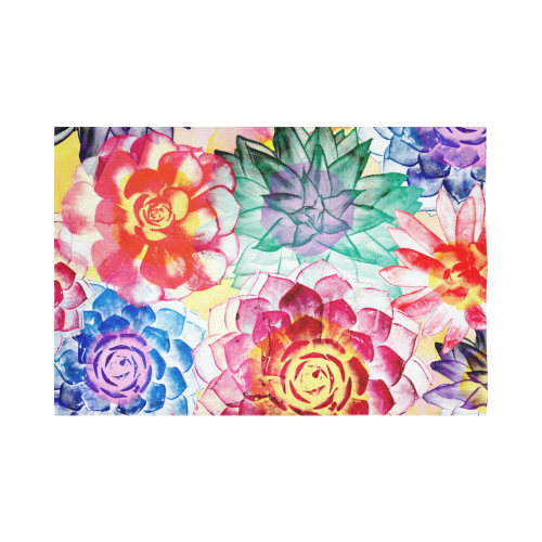 Succulents Cotton Linen Wall Tapestry 90"x 60"