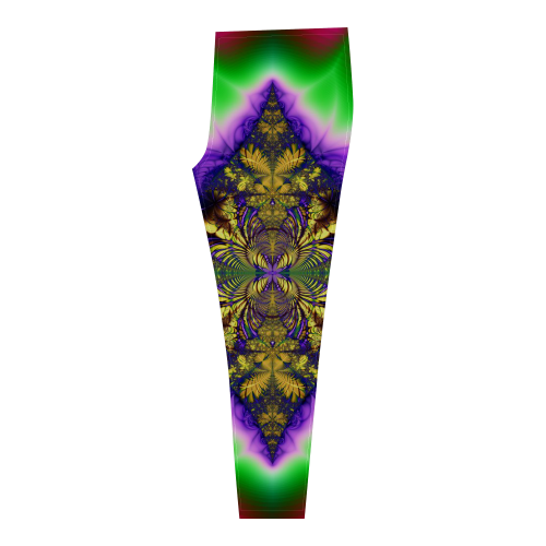 Funky Colorful Kaleidoscope Flower Cassandra Women's Leggings (Model L01)