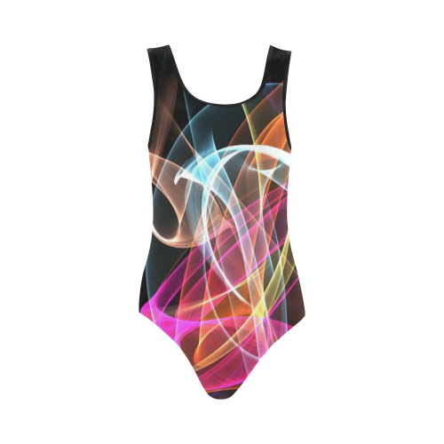 Fireworks by Nico Bielow Vest One Piece Swimsuit (Model S04)