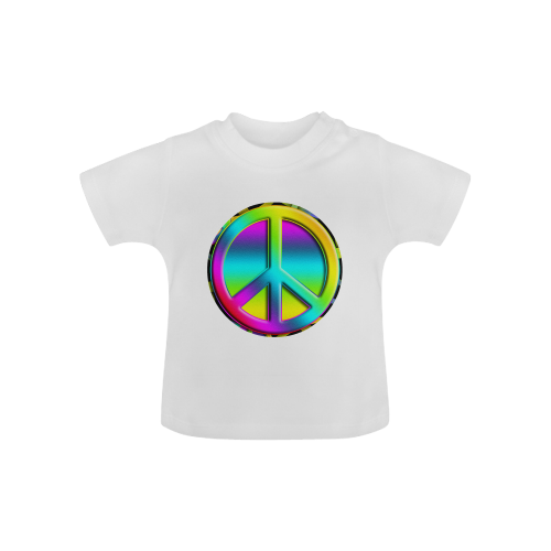 Neon Colorful Peace Pattern Baby Classic T-Shirt (Model T30)