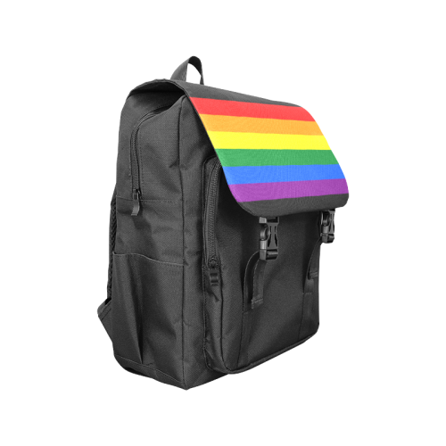 Gay Pride Rainbow Flag Stripes Casual Shoulders Backpack (Model 1623)