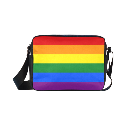 Gay Pride Rainbow Flag Stripes Classic Cross-body Nylon Bags (Model 1632)