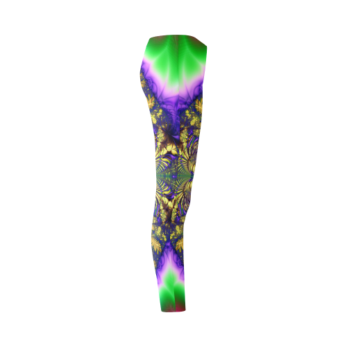 Funky Colorful Kaleidoscope Flower Cassandra Women's Leggings (Model L01)